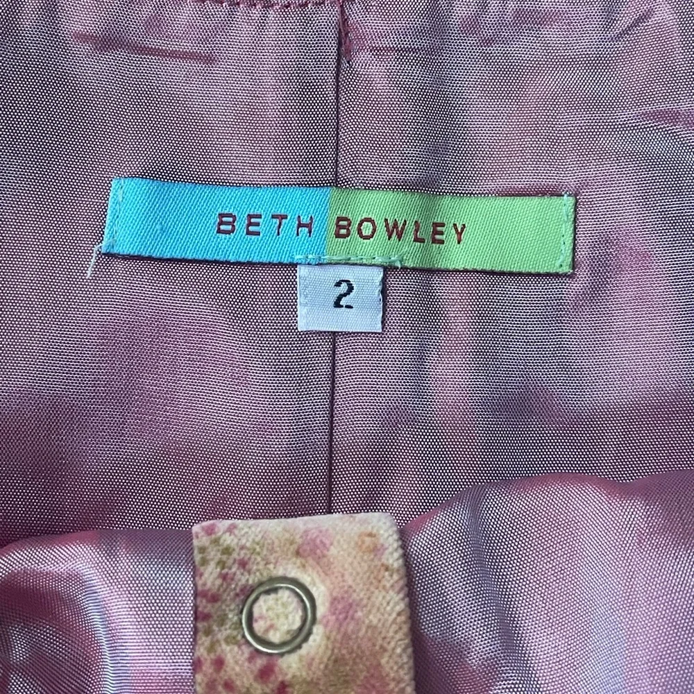Vintage Beth Bowley Paisley Velvet Skirt | Size 2 | Button Front | Lined